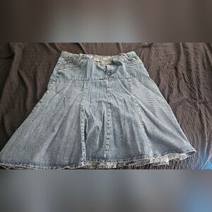 Classic Blue A-Line Denim Skirt